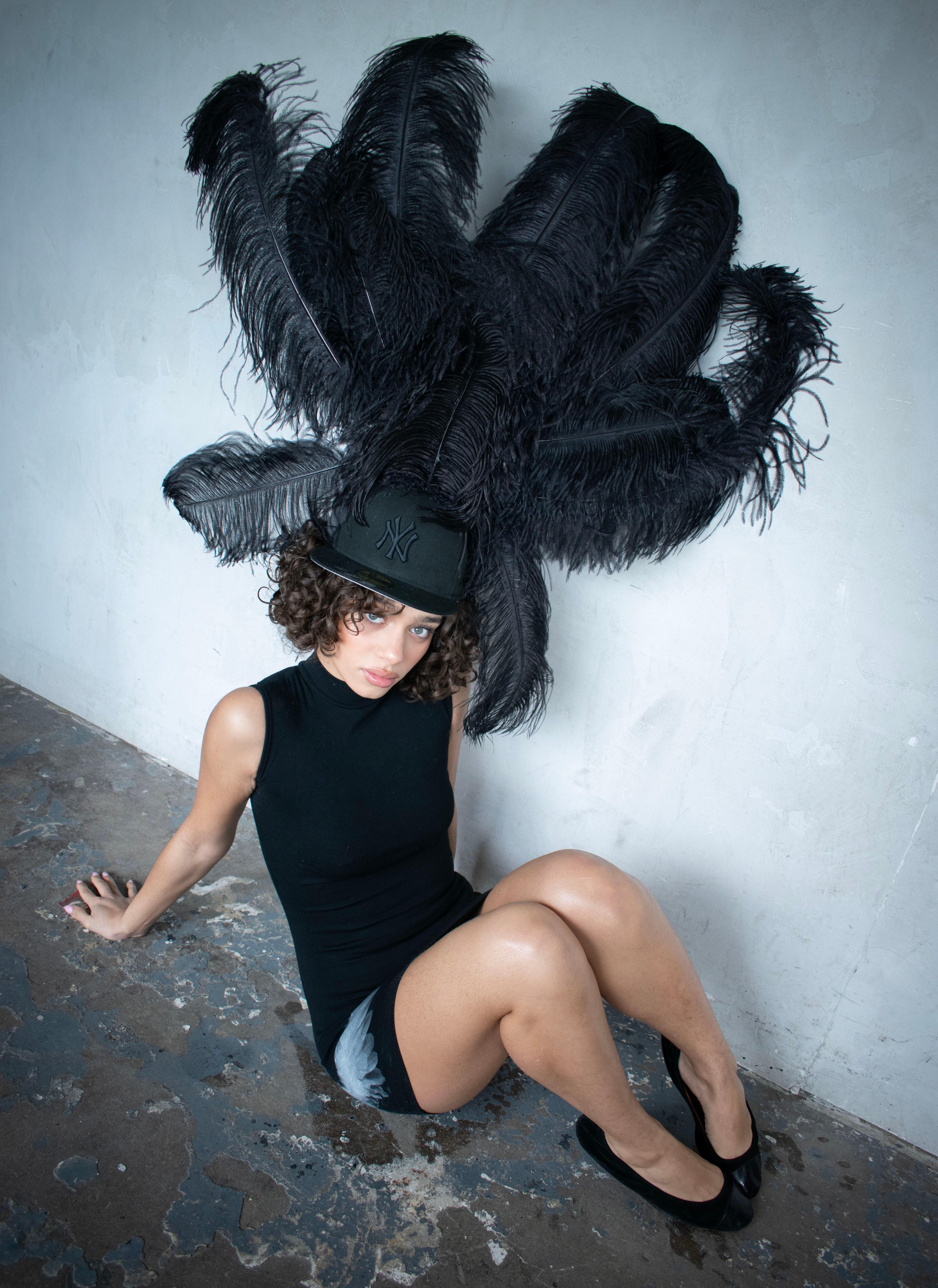 Black Feather Hat by DANTE-X